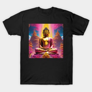 Buddha meditates in color art  T-Shirt T-Shirt